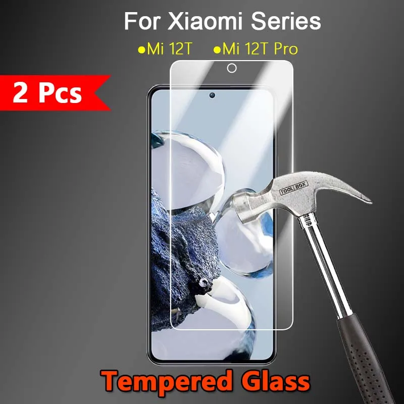 2Pcs Für Xiaomi Mi 12T Pro HD Klar Ultra Dünne 2,5 D Anti-Scratch 9H Härte hart Gehärtetem Glas Premium Screen Protector Film