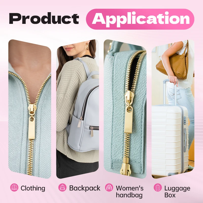 Meetee 5# Metal Zipper 80/100/120cm Double Slider Zippers Sewing Coat Jacket Clothes Zip Garment Decor Repair Kits Accessories