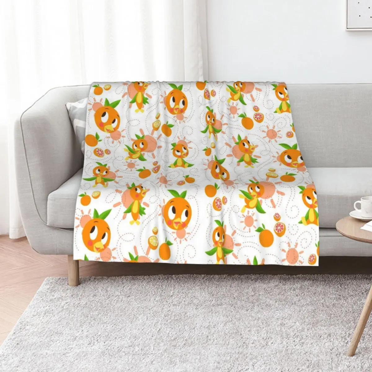 Hello Sunshine! - Orange Bird (white background) Throw Blanket Furry wednesday manga Decoratives Baby Sofa Quilt Blankets