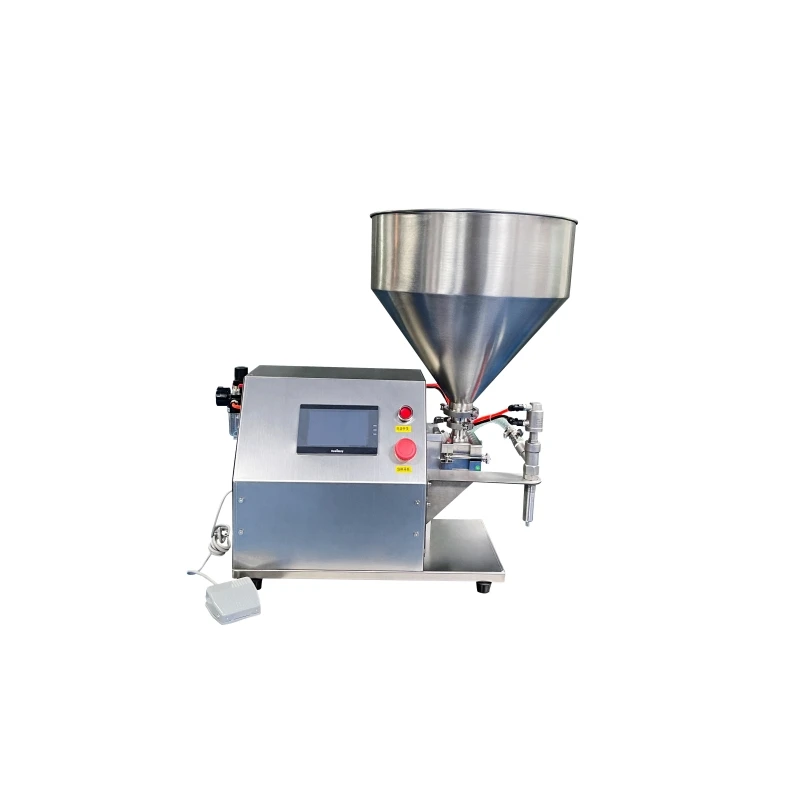 Single Nozzle Viscous Liquid Filling Machine with Magnetic Pump 40L  and 30L Hopper for Honey Shampoo and Laundry Liquid
