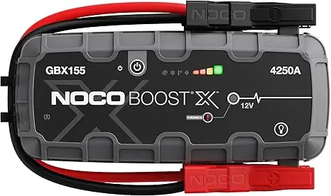 Boost X GBX155 4250A 12V UltraSafe Portable Lithium Jump Starter,Car Battery Booster Pack,USB-C Powerbank Charger, Jumper Cables