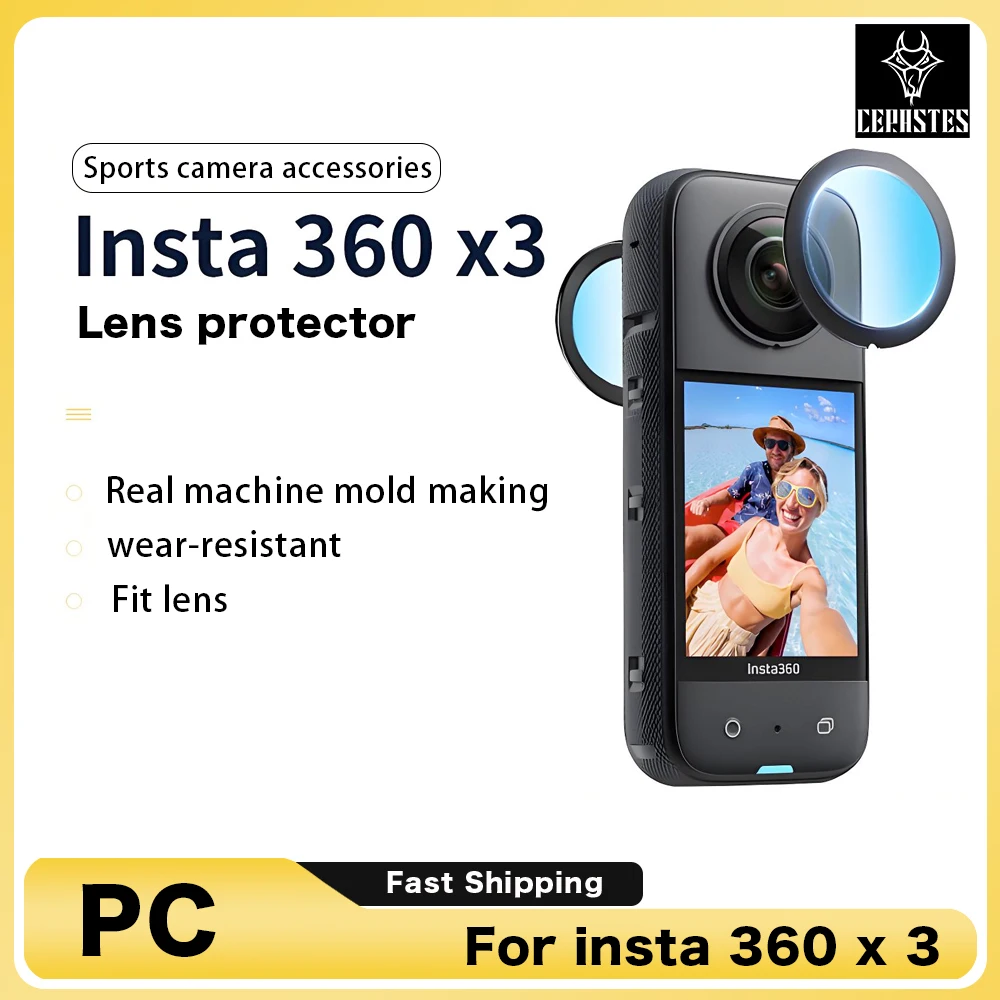 واقي عدسة لـ Insta360 X3 غطاء حماية Premiun مضاد للخدش مع ملصق لاصق ملحقات كاميرا الحركة #1