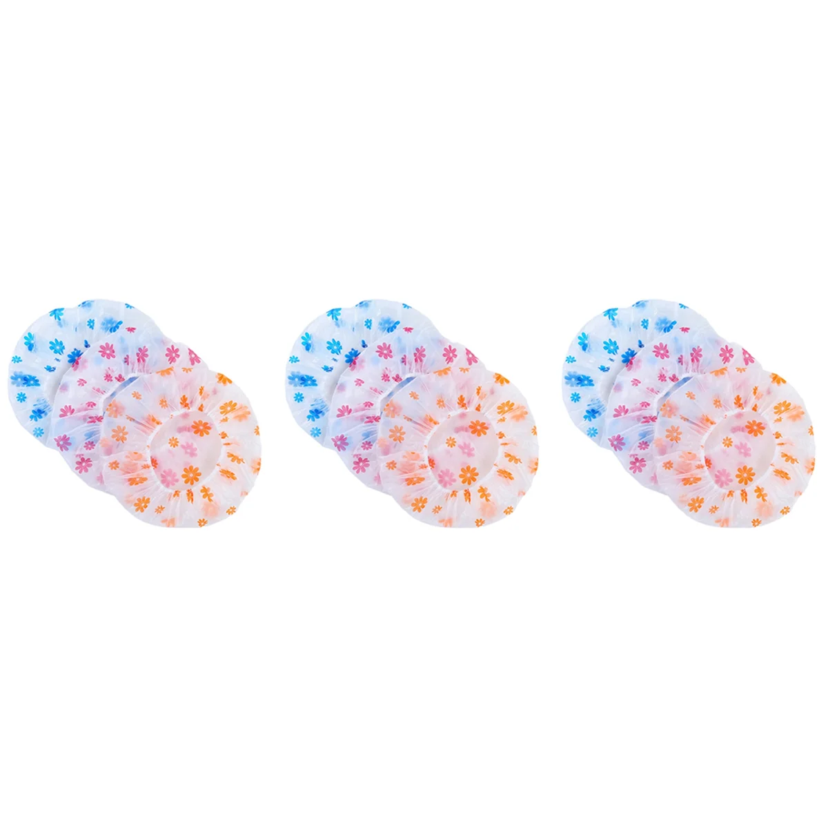 

A71P 30Pcs Waterproof Shower Cap Point Bath Hair Cover Elastic Bath Hat Bathing Cap for Women Bathroom Reusable Shower Hat