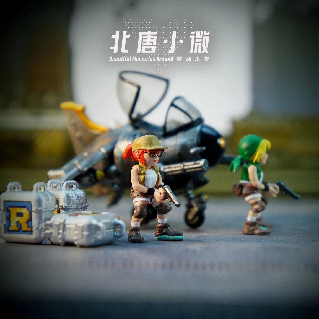 1:64 Metal Slug Genuine Tide Play Figure Snk Hand-Made Heavy Machine Gun Flame Shot Gun Doll Tank Enemy Soldier