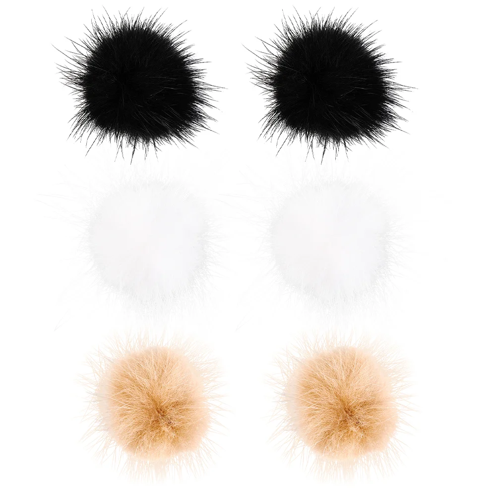 

6 Pcs Nail Fur Ball Accessories Manicure Plush DIY Decoration Accessory Magnetic Hairball