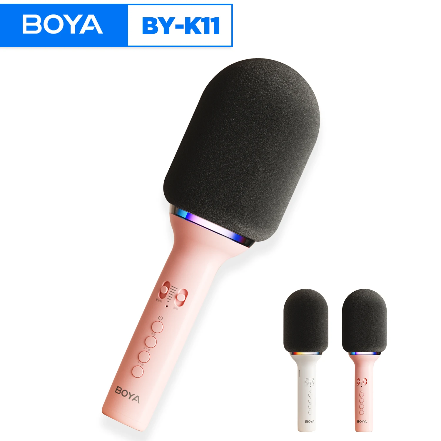 

Беспроводной караоке-микрофон BOYA K11 с Bluetooth, портативный Пение-аппарат для детей, пение, KTV, Реверсивный, переключатель голоса, прямая трансляция