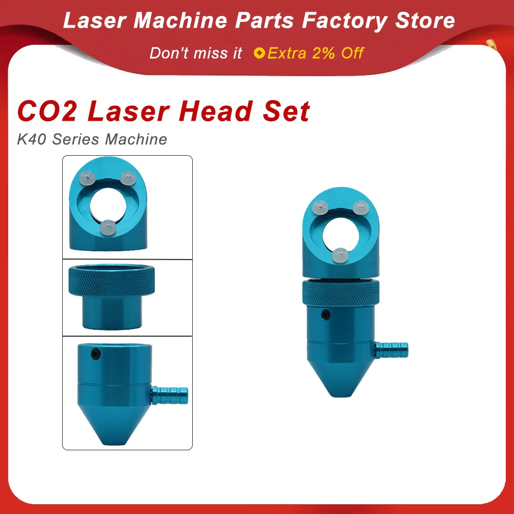 

CO2 Laser Head For K40 Laser Engraver Cutter 15/18mm Lens 50.8mm Focal Length 20mm Mirror Set