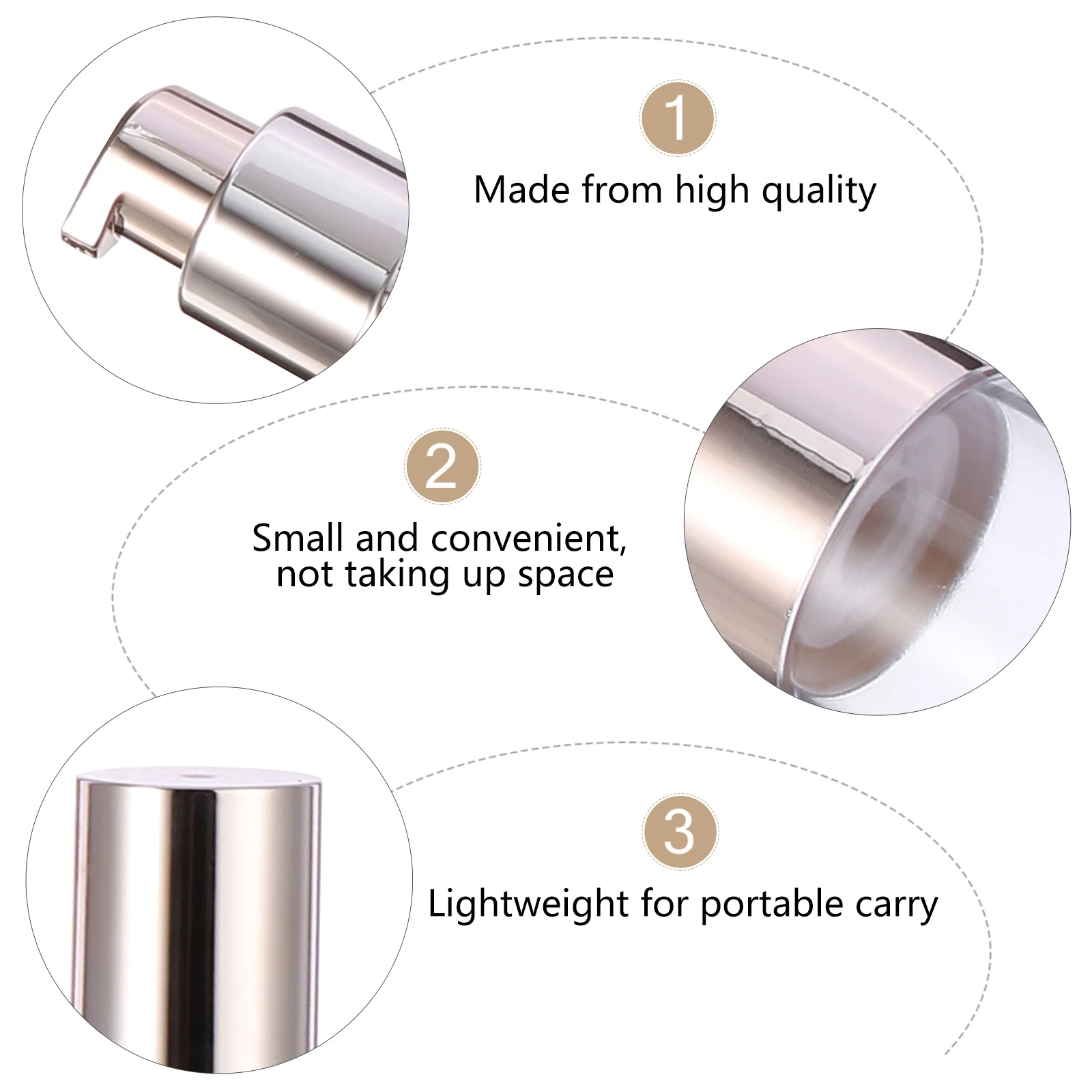 

Empty Bottles Refillable Pump Makeup Remover Reusable Travel Portable Dispenser ABS PP PET Leakproof