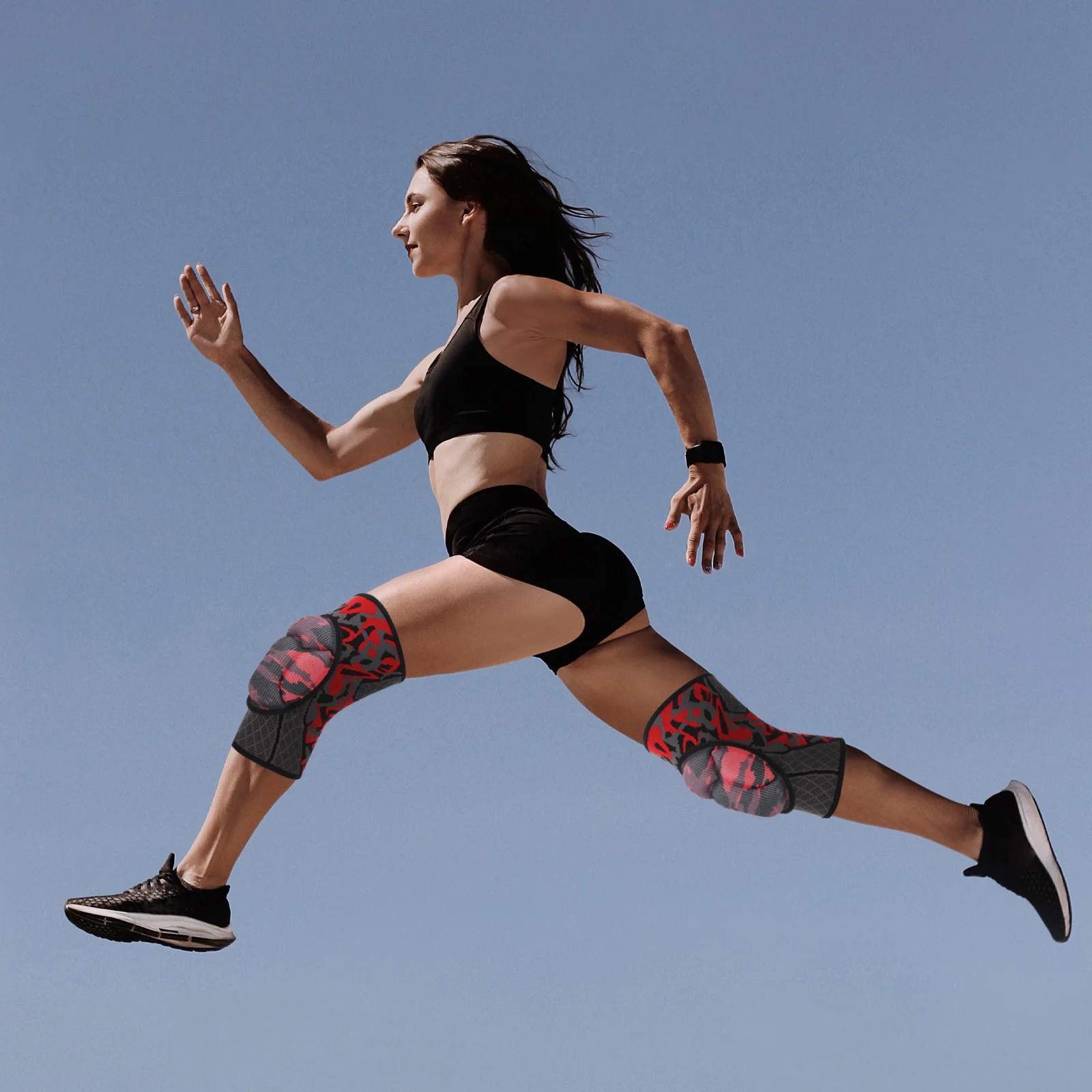 

1 Pair Thick Knee Pads For Dance Yoga Fitness Breathable Support High Elasticity Wear-Resistant Sports Protector Portable Brace