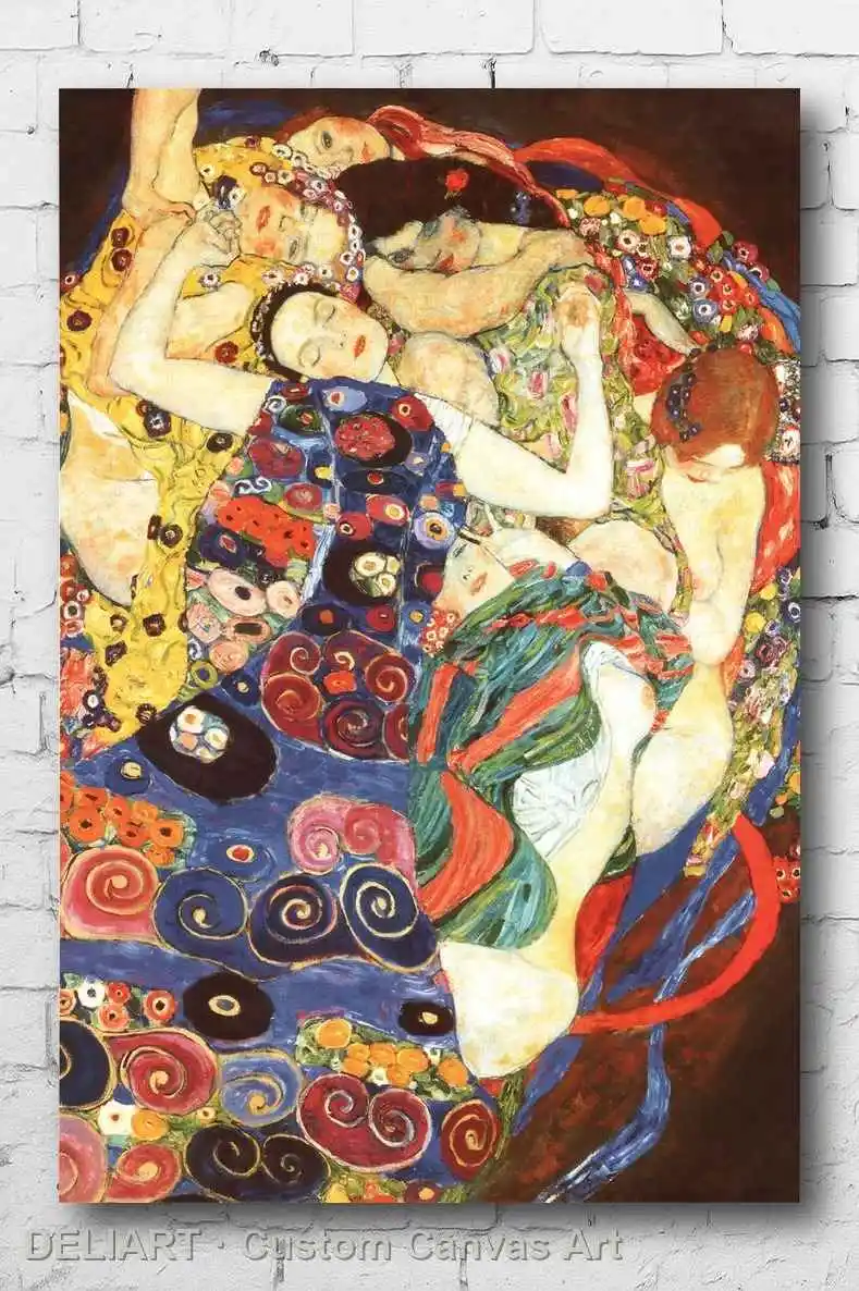 

KLIMT - VIRGIN FINE ART Canvas Poster Custom Size Available Room Decoration Home Decor Wall