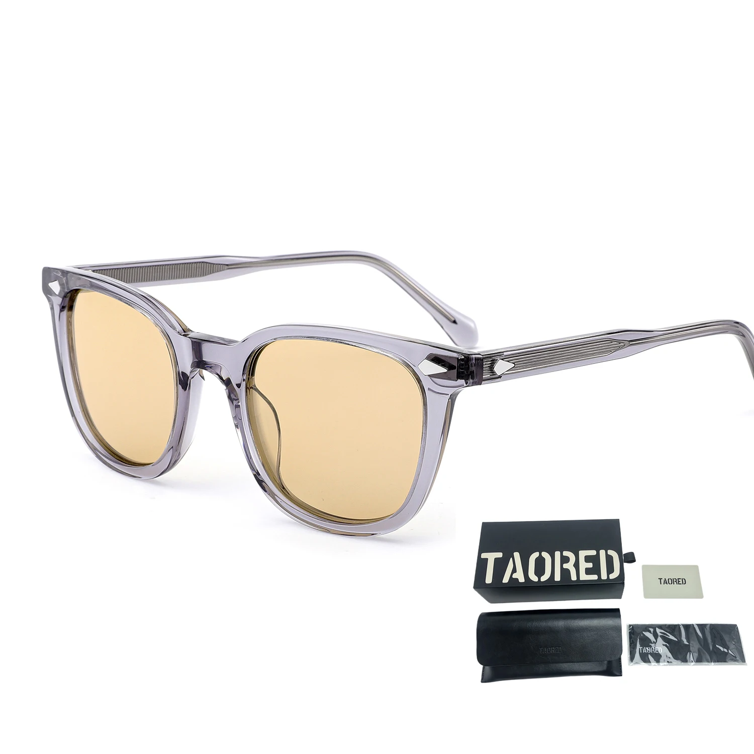 

2025 New Trendy Fashion Women's and Men's Sunglasses with Case Vintage Acetate Frame Luxury Handmade Polarized UV400 Sunglasses