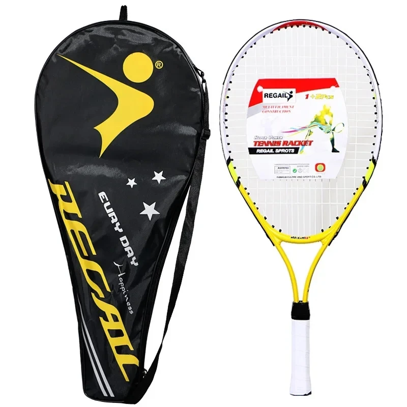 1pcs 23 Inch Special Tennis Racket for Teenagers Aluminum Alloy Tennis Racket Strong Nylon Wire Suitable for Children's Training