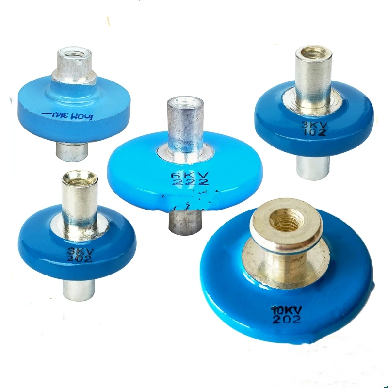 5 Pieces 1n0M 3KV 102 202 222 6KV 10KV High Frequency Machine Spark Filter High Voltage Ceramic Dielectric Capacitor