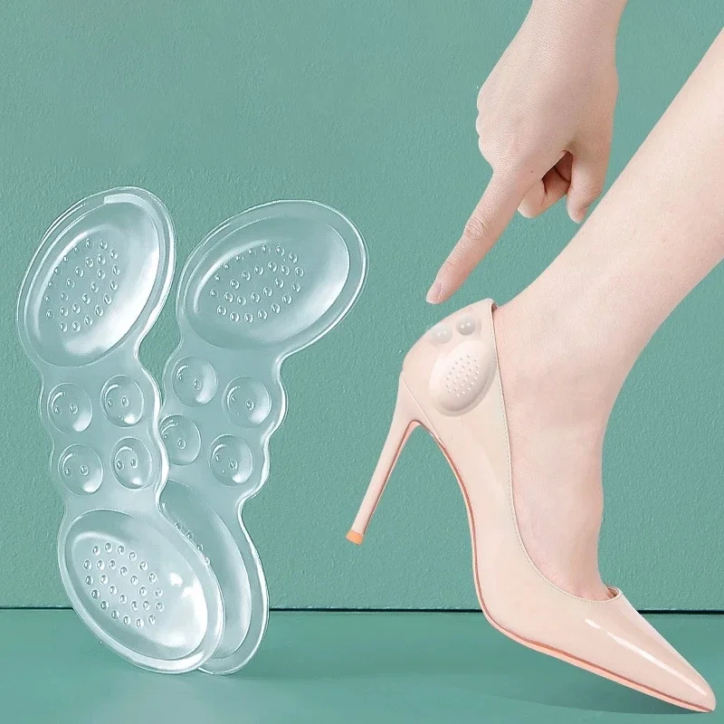 Women Insoles for Shoes High Heel Transparent Pad Adjust Size Adhesive Heels Pads Protector Sticker Pain Relief Foot Care Insert