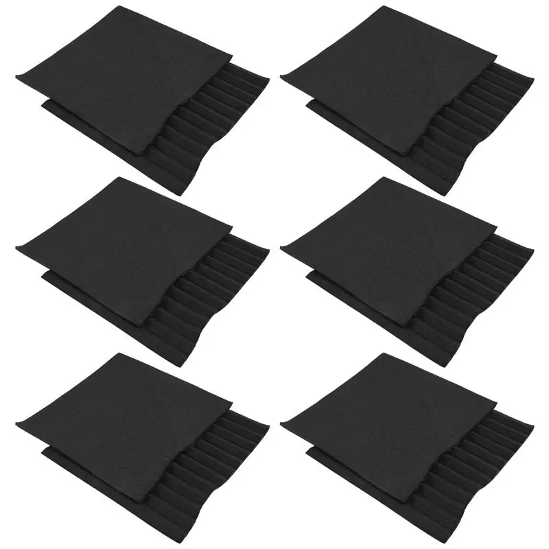 

ABUL-12 Pcs Black Acoustic Panels Soundproofing Foam Acoustic Tiles Studio Foam Sound Wedges 2.5 X 30 X 30Cm