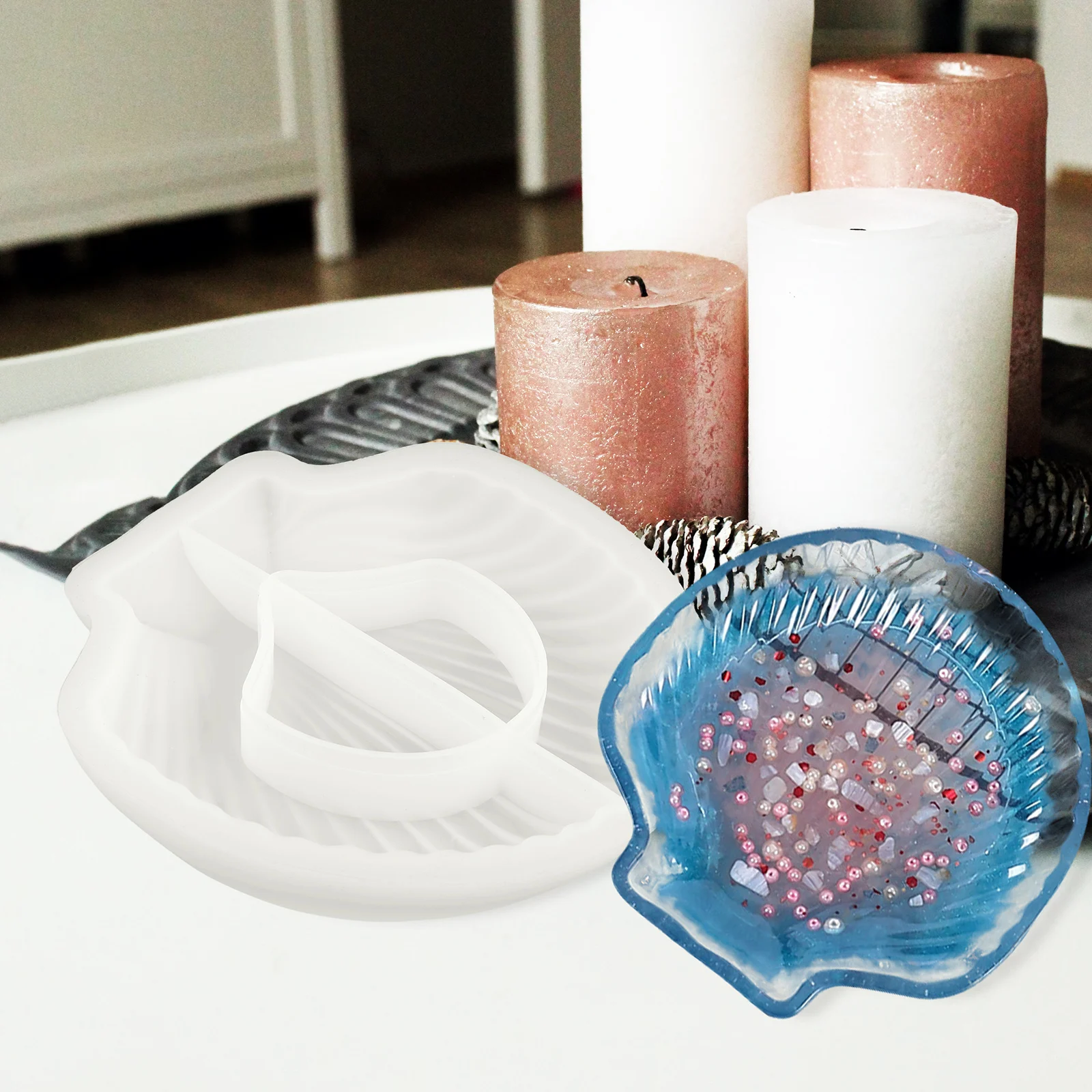 

Creative Ocean Series Storage Tray Mold Diy Silicone Epoxy Crafts Mould Home Decor Art Making Projects Decorative Plate