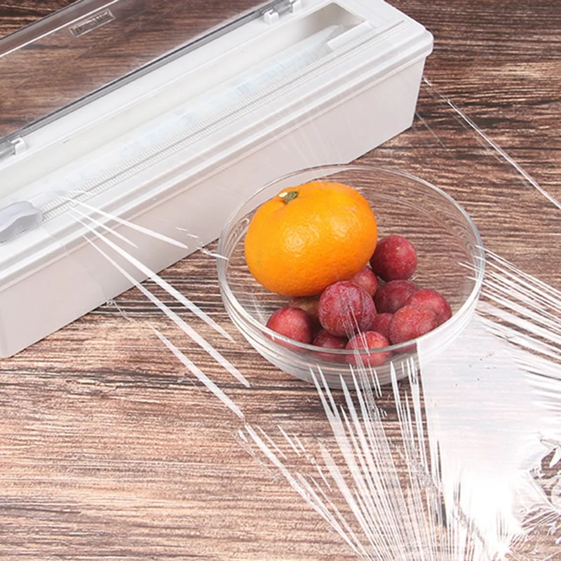 Cling Wrap Dispenser Roll Case Plastic Wrap Dispenser Cutter Preservative Film Box Kitchen Accessories