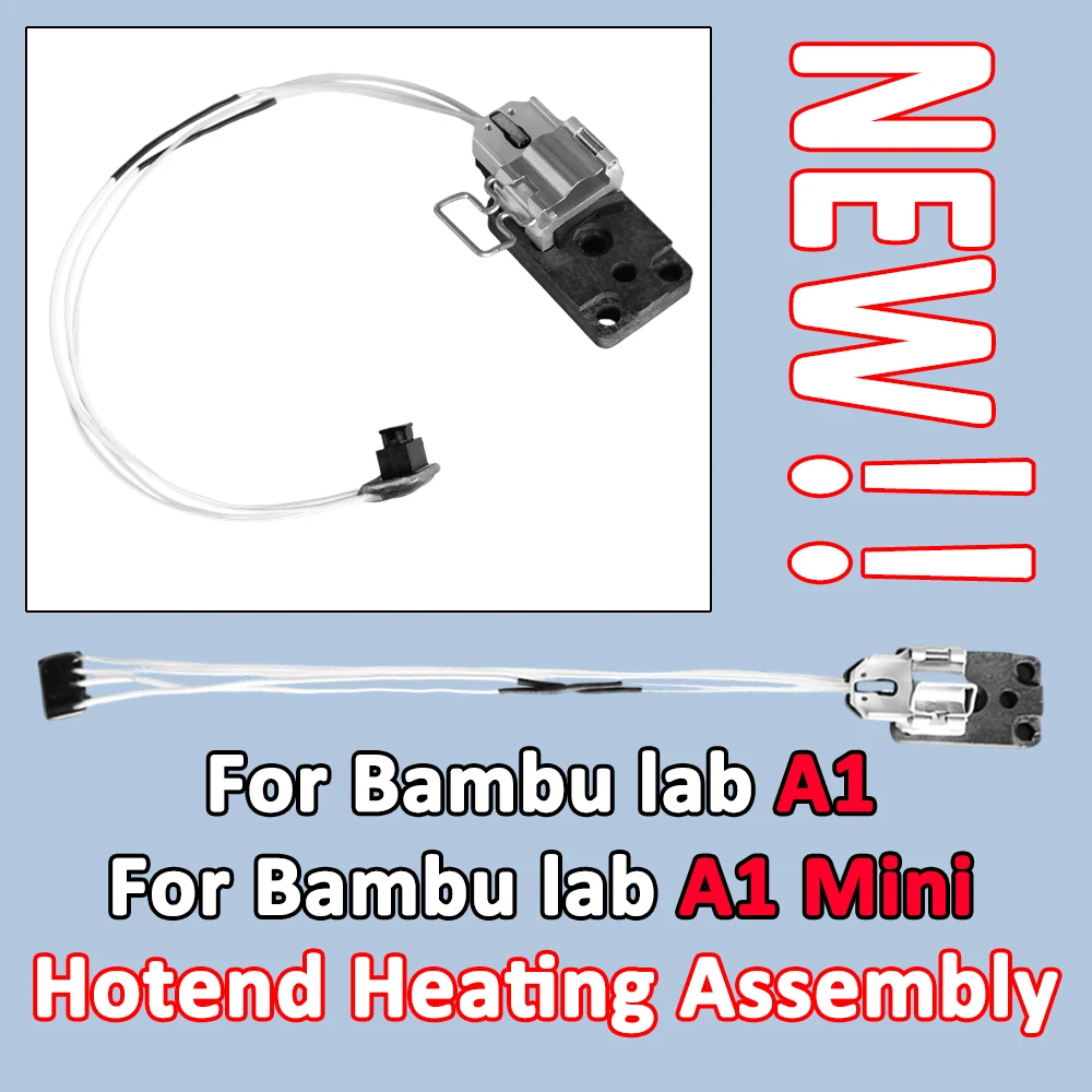 

Обновленный нагревательный блок Hotend для Bambu Lab A1/A1mini, никелированные медные насадки, монтажные компоненты для Bambu Lab A1mini