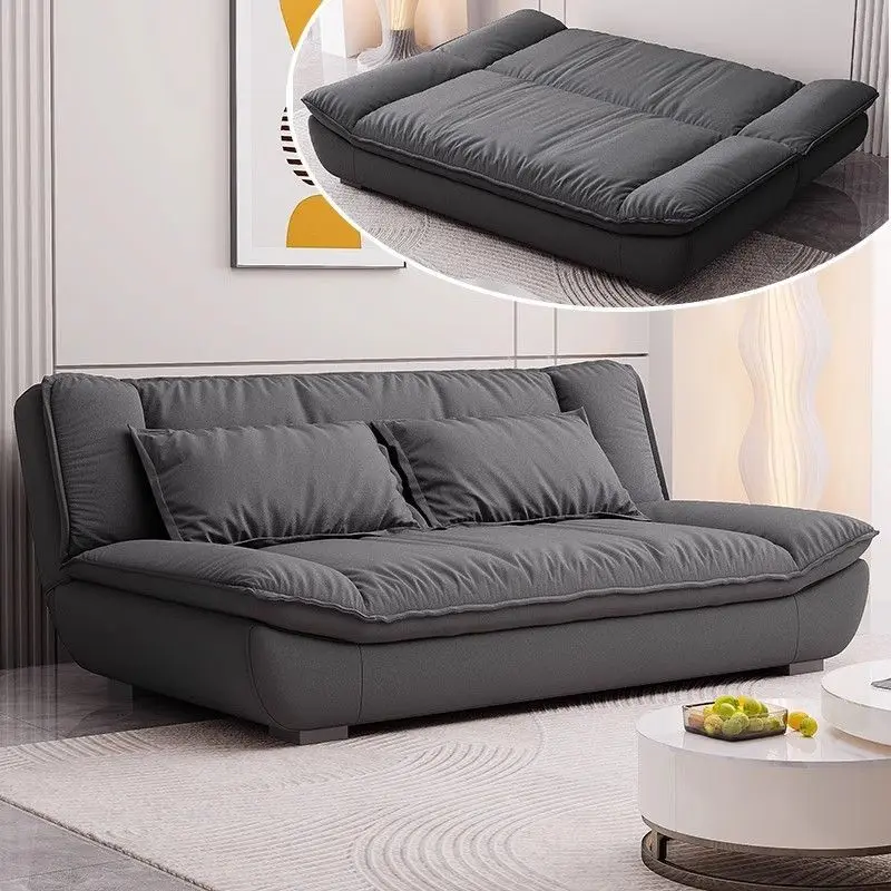 sailing sofa bed living room small apartment lazy wind home straight row Internet celebrity lazy multi-functional sofa