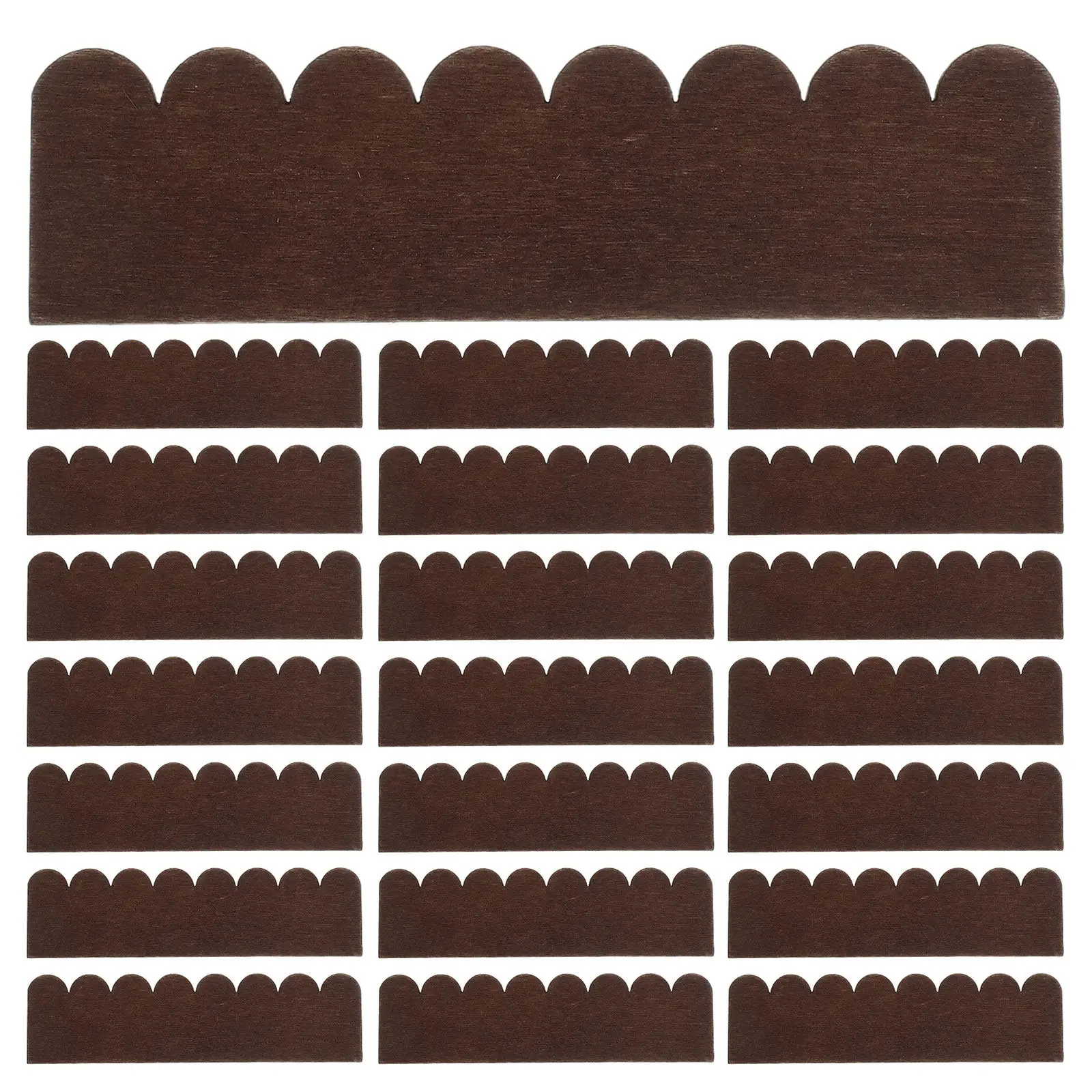 

50Pcs Miniature Dollhouse Roof Tiles Fish Scale Wood Shingles for DIY Painting Dollhouse Roofing Accessories Mini House Tiles