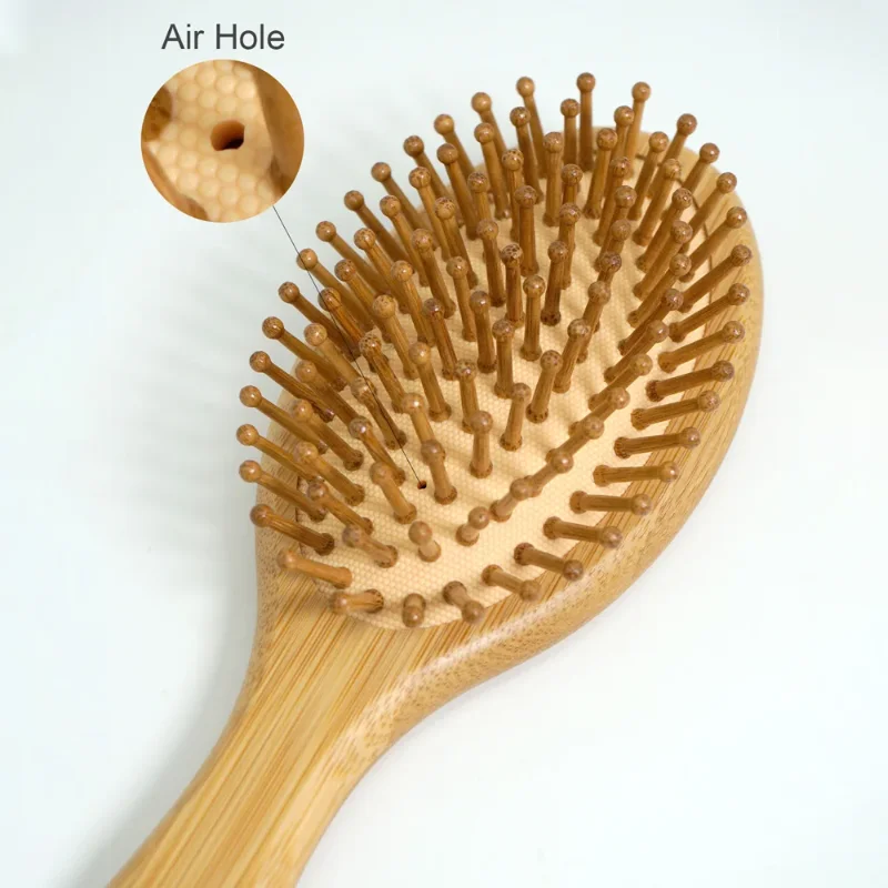 1개 대나무 패들 쿠션 헤어 브러시 전문 두피 마사지 - Bamboo Hair Brush 리뷰 및 가격