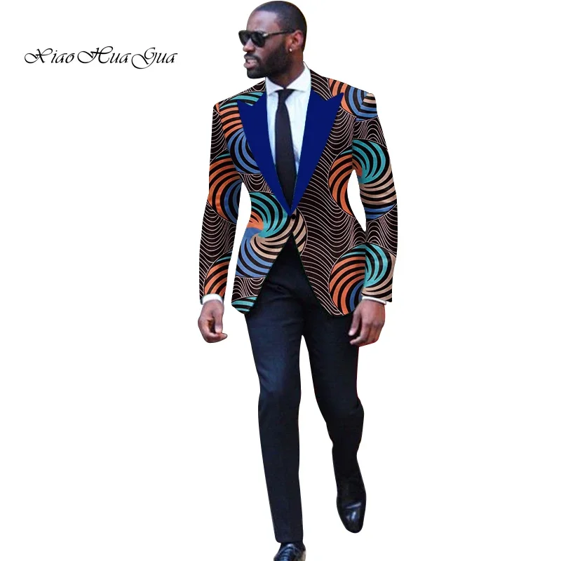 Fashion Men African Style Print Men Suit Jackets Festive Blazers Customized African Man\'s Blazers Africa Men\'s Clothes Wyn878