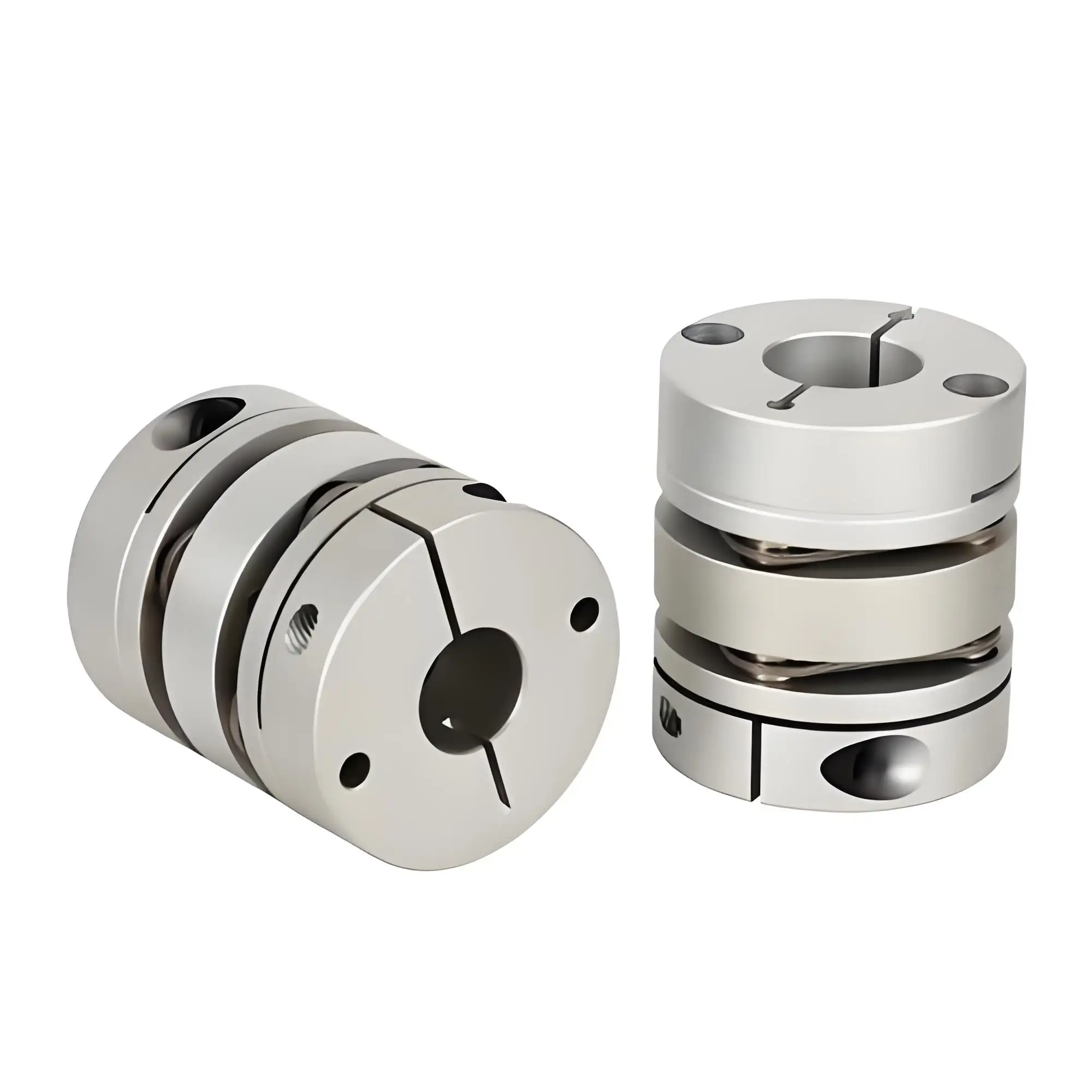 High Precision Diaphragm Coupling Zero Backlash Double Disc Flexible Shaft Connector for 400W-750W Servo Motors