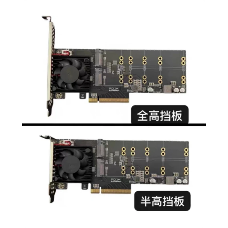 PLX8747 4-Drive M.2 Half-Height Expansion Card No Driver No Split
