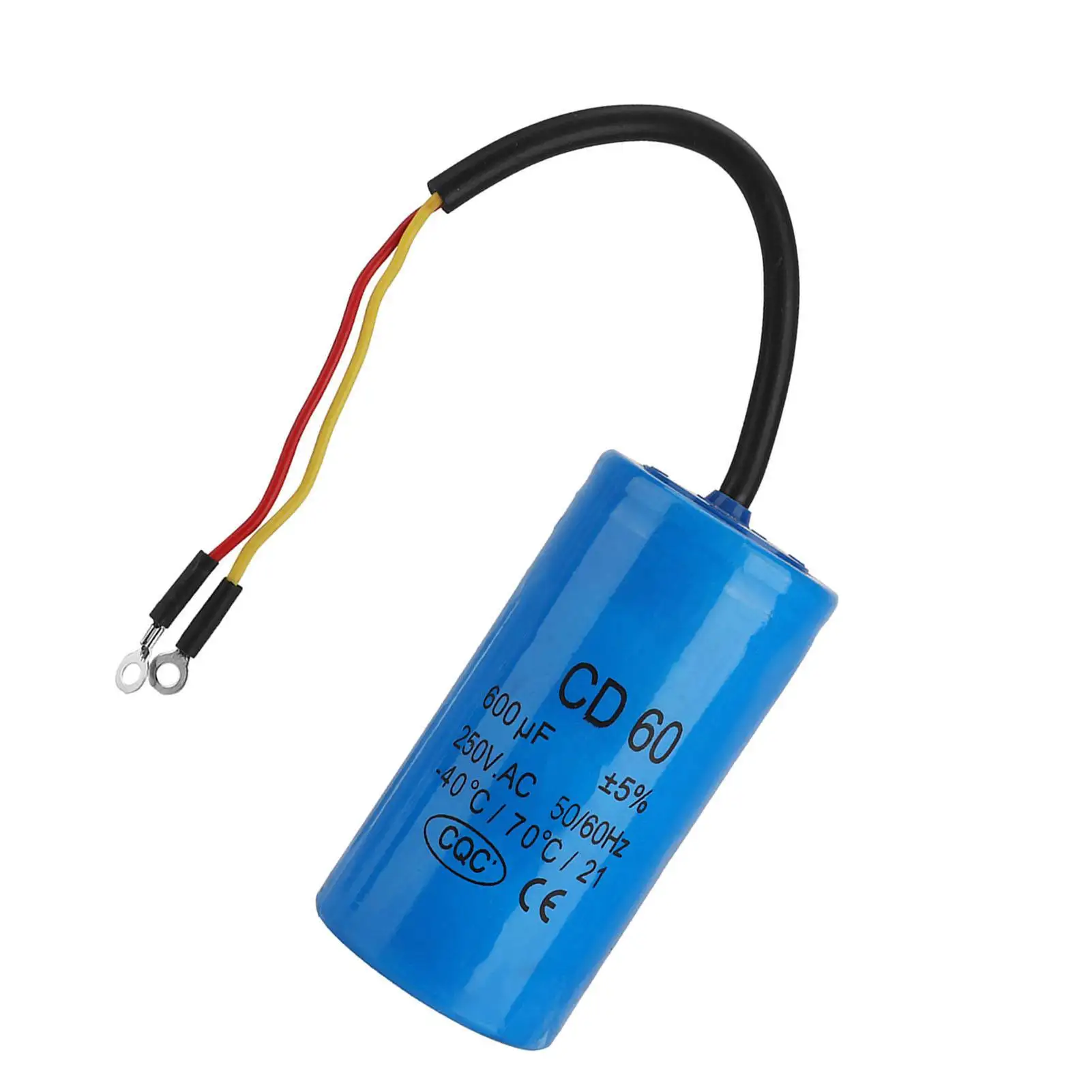 CD60 Capacitor Run Capacitor CD60 Run Capacitor with Wire  250V AC 600uF 50/60Hz for Motor Air Compressor