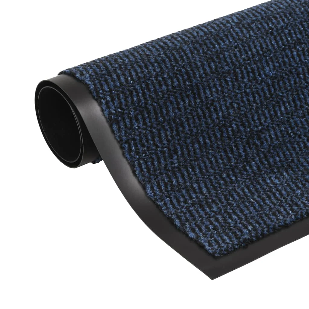 Rectangular entrance carpet of knot 80x120 cm blue