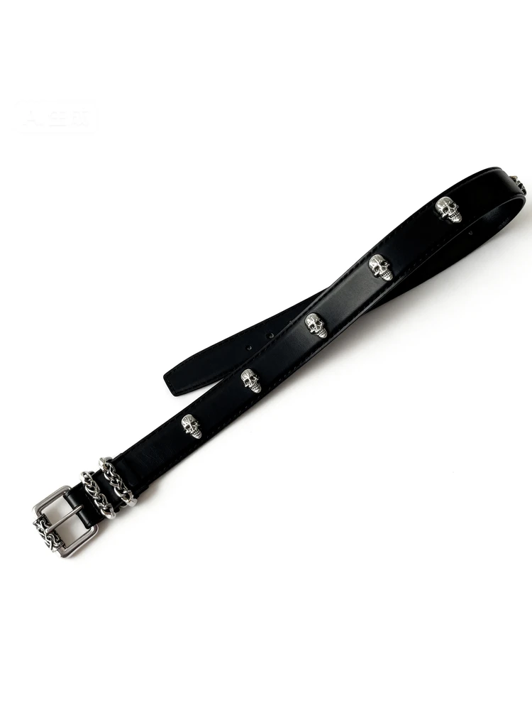 オリジナル-cleanfit-本革スカルヘッドベルトメンズレトロアメリカンパンクリベットウエストベルトアクセサリー女性のストリートスタイル