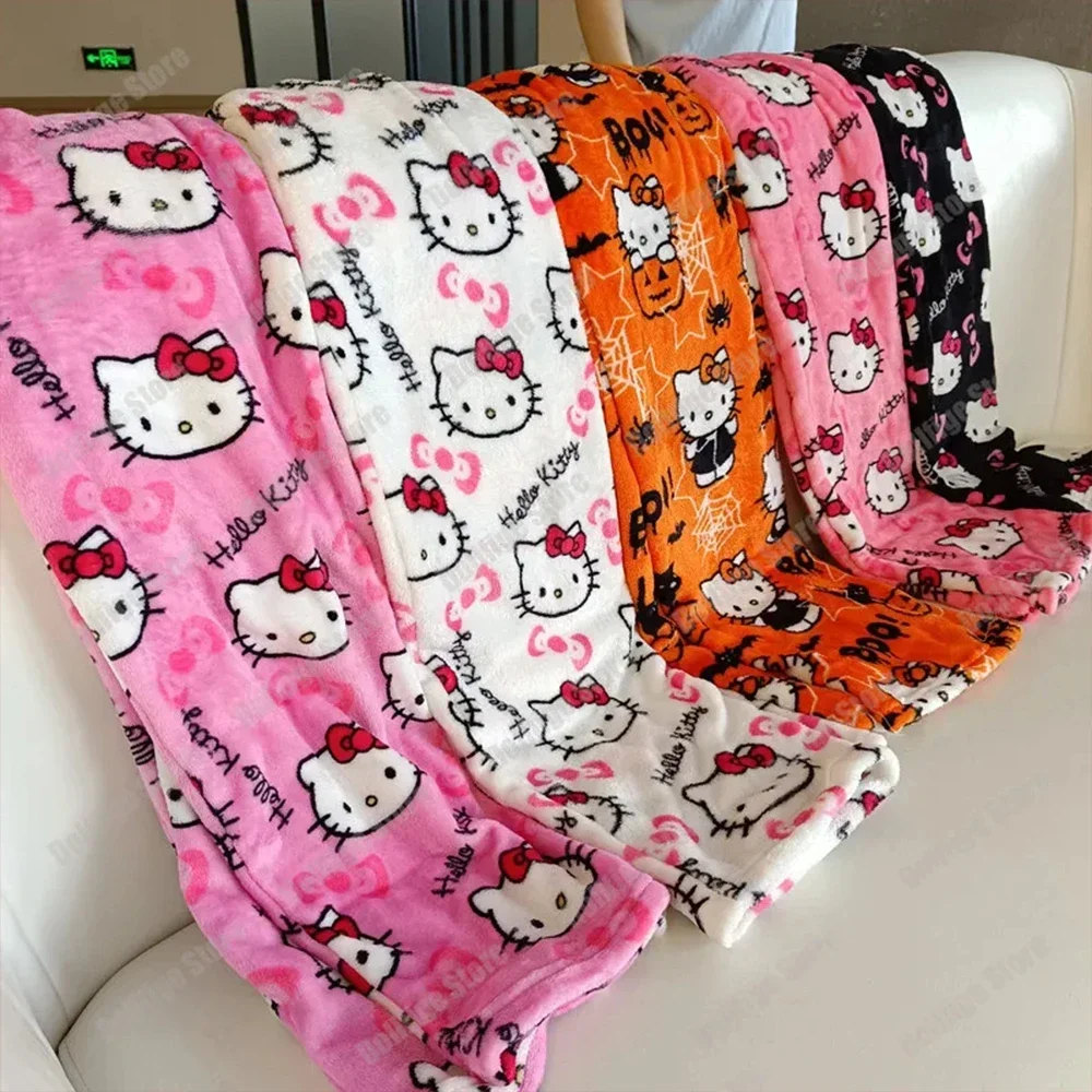 Anime Hello Kittys Pajama Pants Y2K Sanrioed Kawaii Trousers Women Autumn Winter Plush Keep Warm Pants Girl Home Clothing Cute