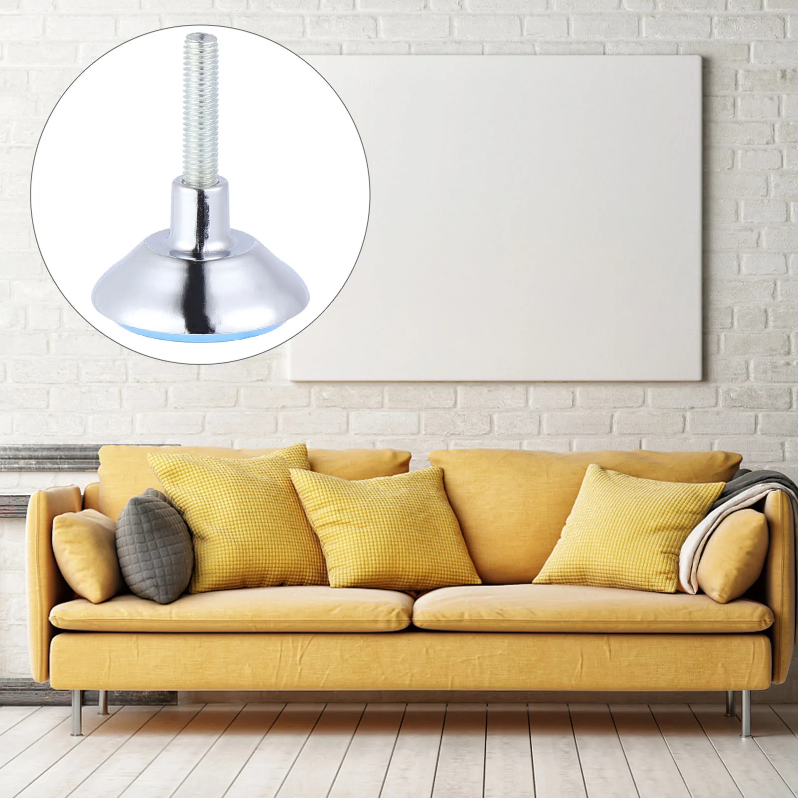 

12 pcs Adjustable Furniture Levelers Iron Base Floor Protectors Home Office Kitchen Garage Workshop Table Chair Leveling Feet