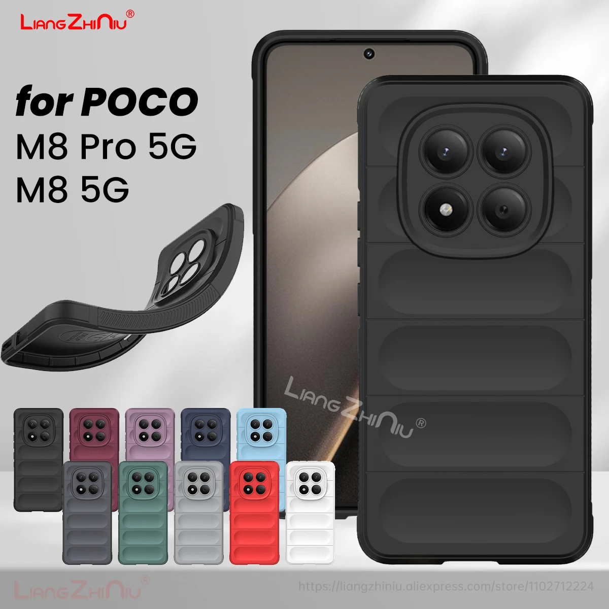 

Чехол для телефона POCO M8 Pro 5G/POCO M8 5G, матовый, с мелкими отверстиями, защита от загрязнений, усиленные углы, полная защита, мягкий чехол из ТПУ