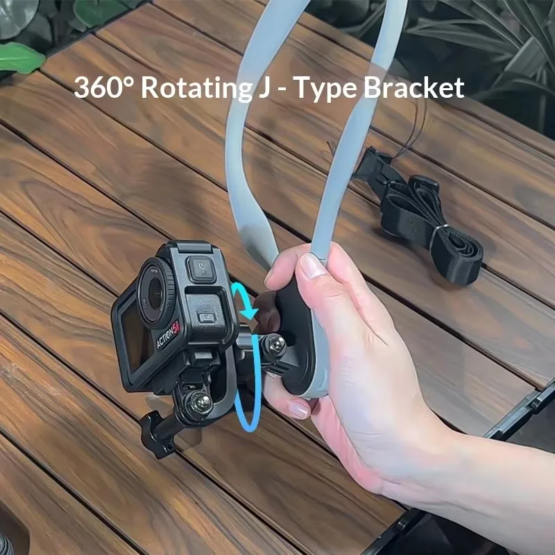 Silicone Chest Mount For Action 5 Professional Detachable Neck Strap With 1.2m Stabilization Cord