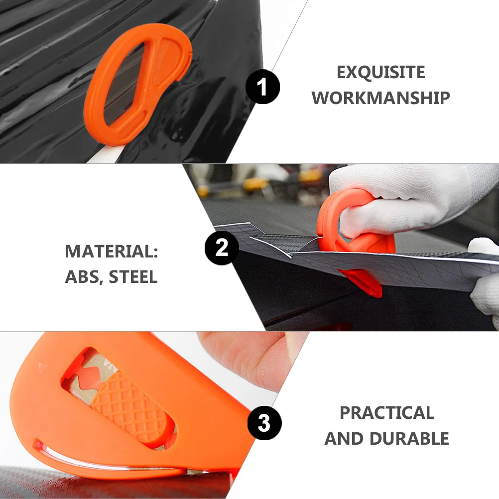 3Pcs Film Wrap Paper Cutter Compact Lightweight Safety Cutter for DIY Vinyl Wrapping Butcher Paper and Letter Opening Tasks