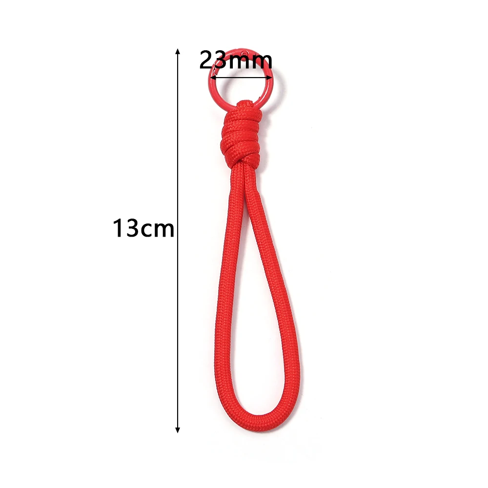 5Pcs Colorful Braided Lanyard Keychains Handmade Anti Lost Knot Rope Strap For Car Keychains Making DIY Phone Chains Accessories