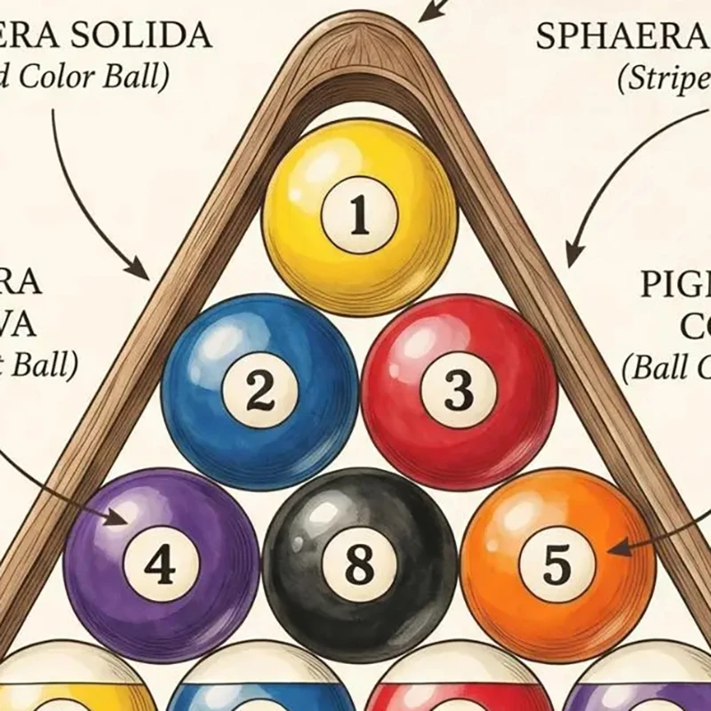 Billiards Elements Science Popularization Art Prints Black 8 Ball Tripod Structure Diagram Canvas Painting Game Room Wall Decor