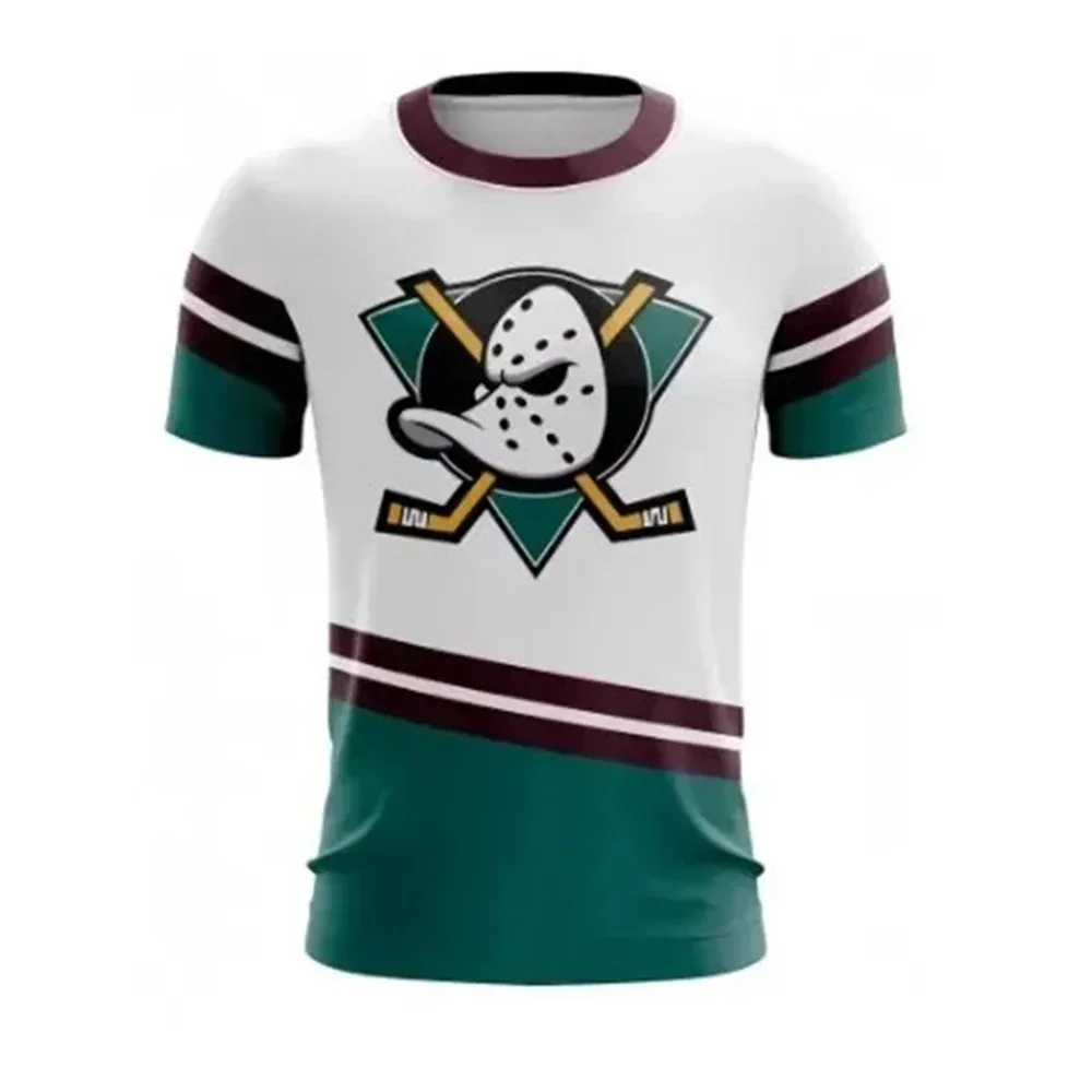 Herren Schnelltrocknendes 3D-Bedrucktes Hockey-Style Kurzarm-Sport-T-Shirt Amerikanisches Retro Atmungsaktives Multifunktionales Sport-Oberteil