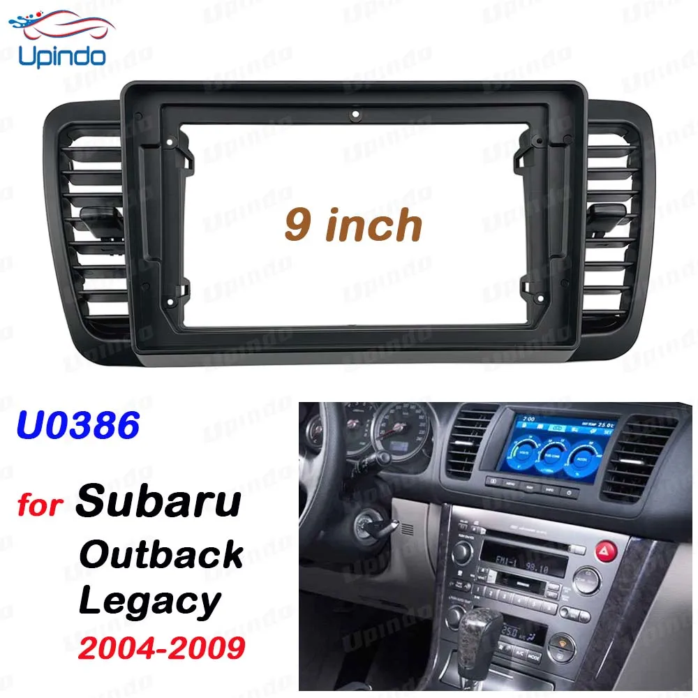 

Car Accessories 2 Din 9 Inch Android Radio Fascia Panel Frame for Subaru Outback Legacy 2004 | Dash Mount Kit with Audio Video