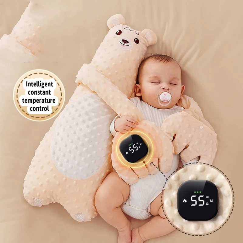 

Baby Soothing Pillow Sleep Assistant Soft Plush Pacify Doll Toy with Intelligent Temperature Control for 0 to 12 Months