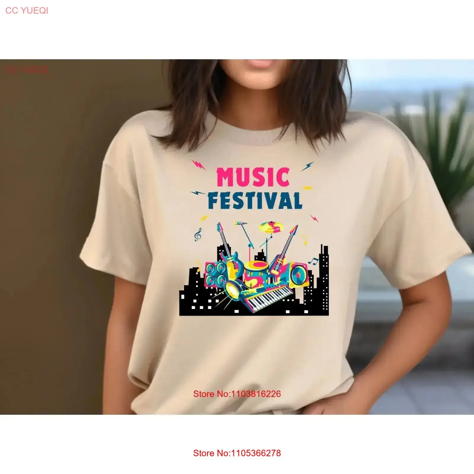 Musikfestival-T-Shirt für Musikliebhaber und Musiker, Vintage-Stil, gewaschen, lässig, weich, atmungsaktiv, für den Alltag, Herren-Grafik-T-Shirt im Vintage-Stil, gewaschen