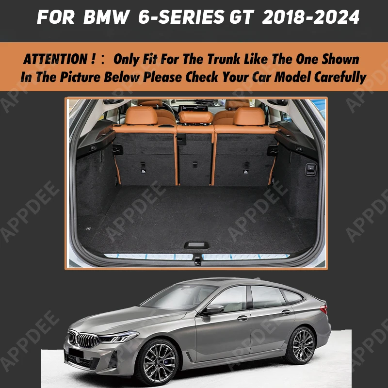 Auto Full Coverage Trunk Mat For BMW 6 series GT G32 2018-2024 23 22 20 19 Car Boot Cover Pad Cargo Interior Protector Accessori