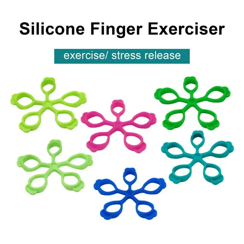 New Silicone Grip Device Finger Exercise Stretcher Hand Grip Trainer Strengthen Rehabilitation Training To Relieve