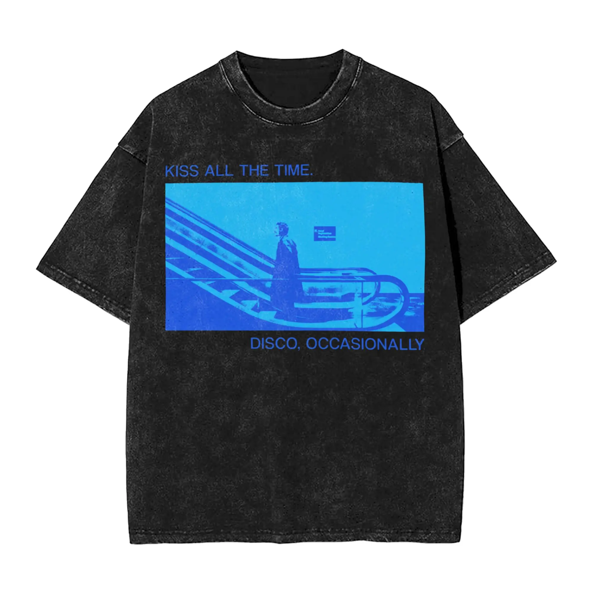 Kiss All The Time Disco T Shirts Men's  Pure Cotton Leisure T-Shirt Round Collar  Tees Short Sleeve Clothing New Arrival