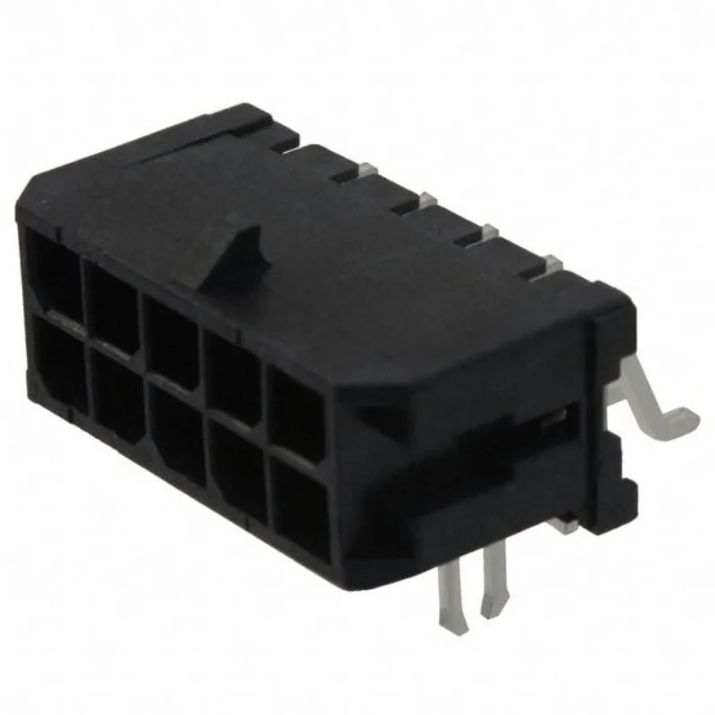 (1/5pcs) 0430451006 MOLEX Micro-Fit 3.0 Right-Angle Header 3.00mm Pitch Dual Row 10 Circuits PCB Press-fit Metal 430451006