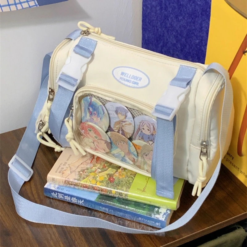 

Japanese Style Anime Transparent Crossbody Bag Lightweight Phone Purse for Women Texture Simple Shoulder Bags Versatile Ita Bag