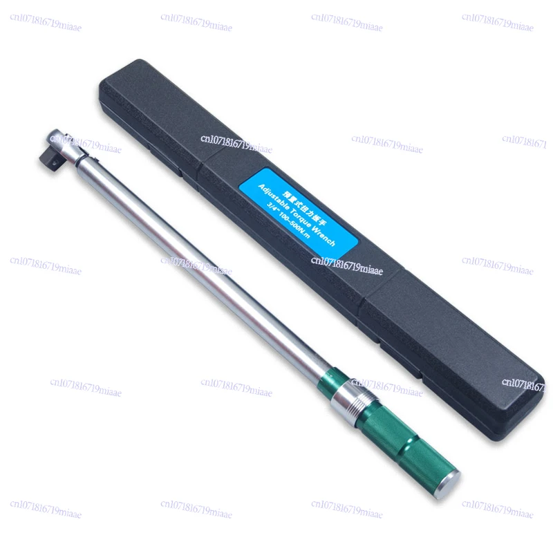 3/4 inch 500Nm industrial grade anti-skid ratchet head torque wrench alloy OEM automotive maintenance metric