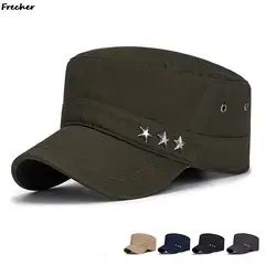 Casquettes militaires classiques vintage, printemps, automne, casquette de baseball, armée, chapeaux plats, sports de plein air, cyclisme, Gorras, coton lavé, chapeau de cadet