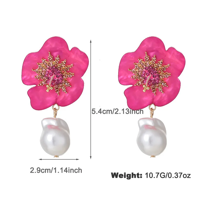 Fashion Simple Flower Design Jewelry Earrings Metal Material 18k PVD Gold-plated, Waterproof Non-fading Eardrop Accessories